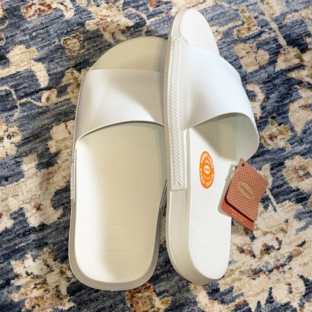 NEW Havaianas Men’s White Sandal/Shoe/Slides NWT Size Men 11/12 - Picture 6 of 14